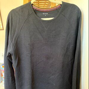 Paul Smith (UK) Men’s Sweatshirt-Style Top – Medium, Gray with Ribbon Trim